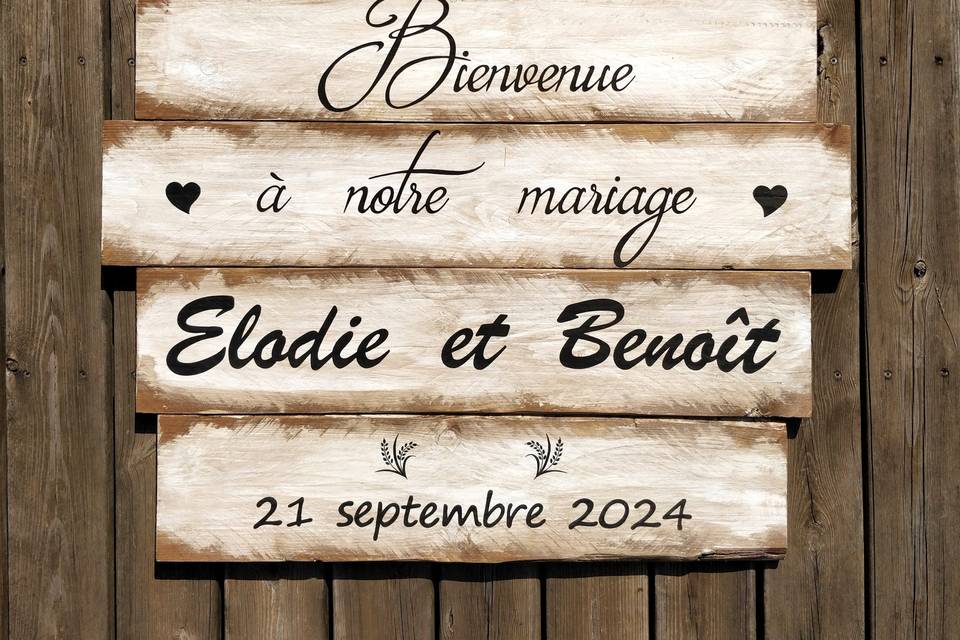 Panneau accueil bienvenue