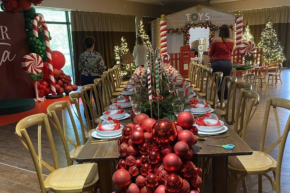 Décoration de table de Noël