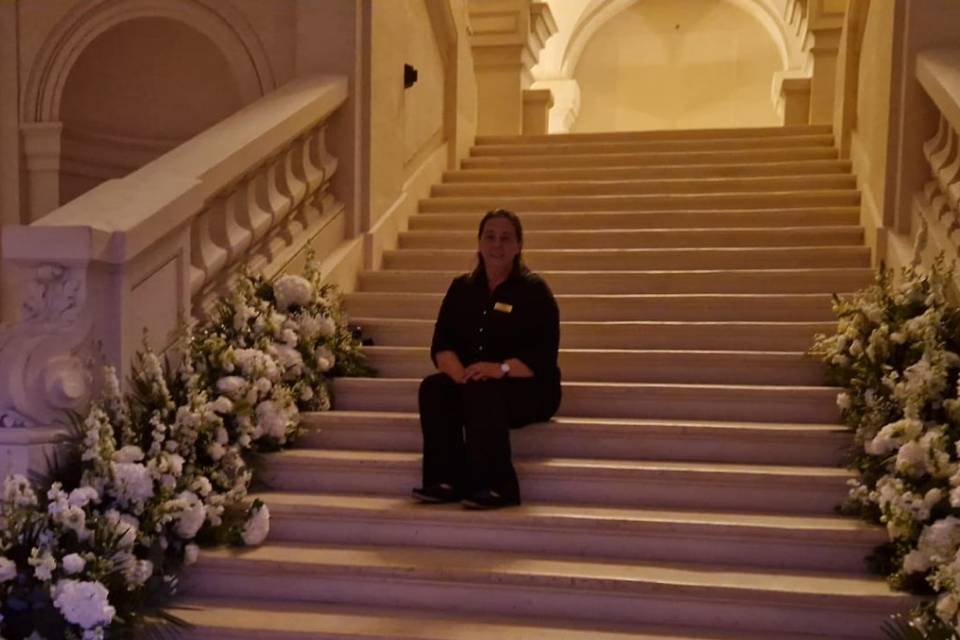 Escalier fleuri