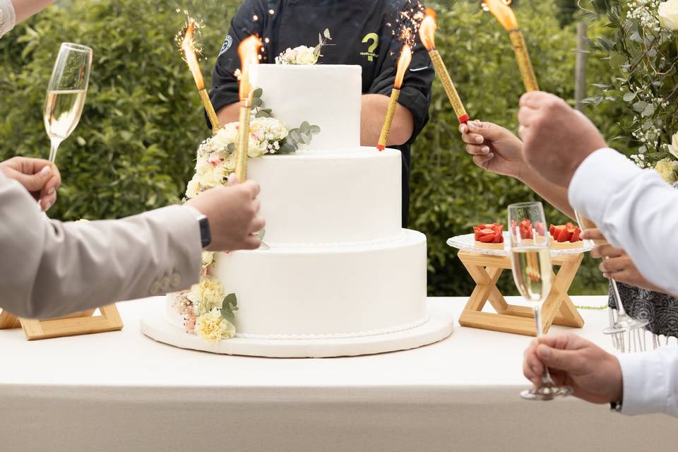 Wedding cake et le chef