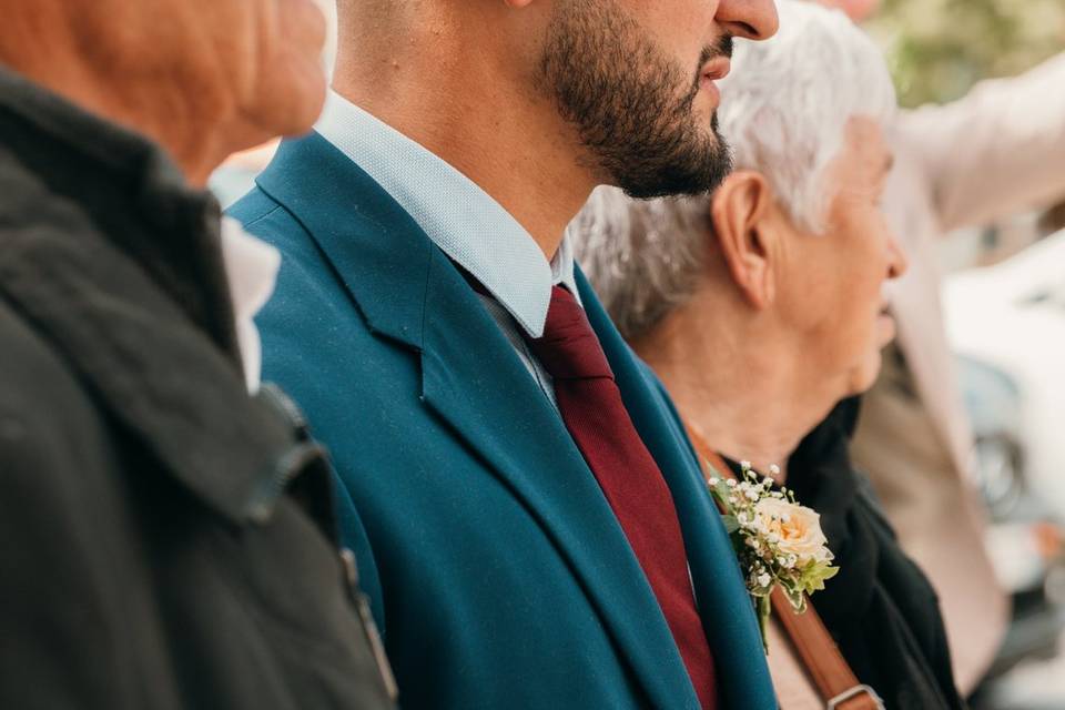 Le marié et ses proches