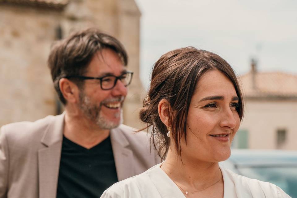 La mariée et son papa