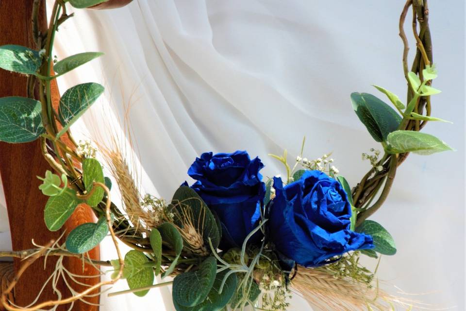 Roses éternelles bleues