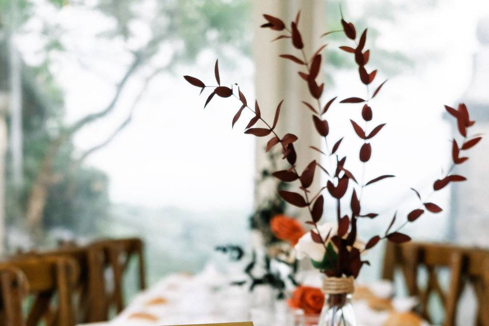 Table invité thème terracota