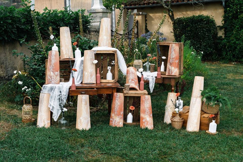 Plan de table en Tuiles