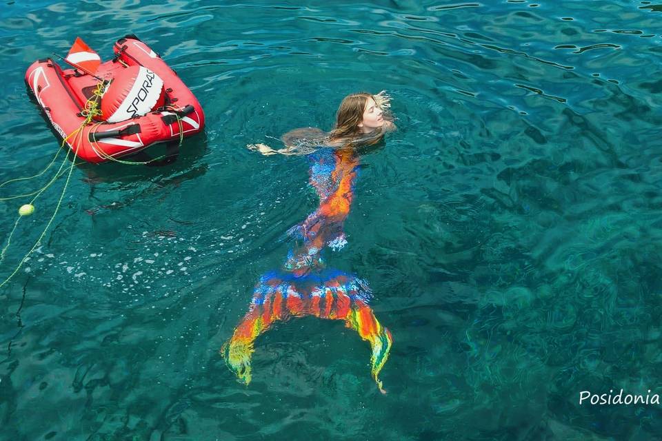 Sirène en mer