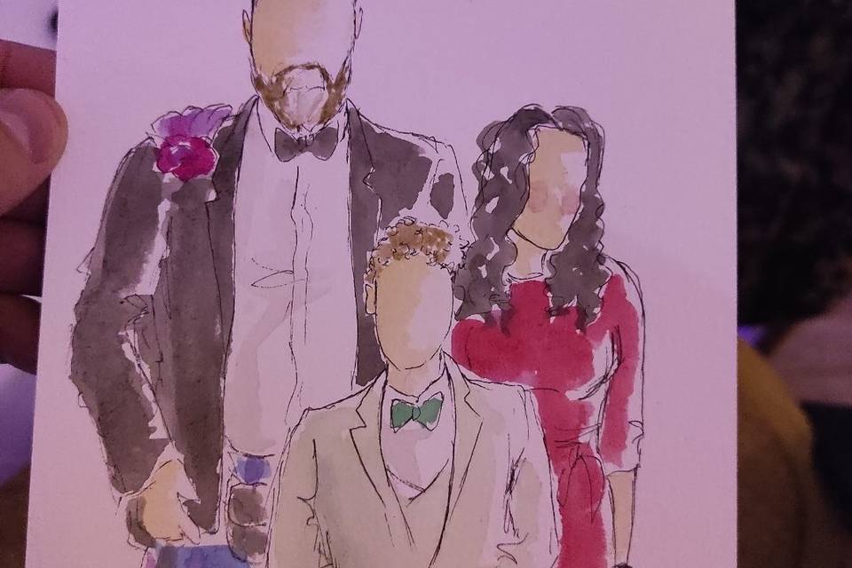 Portraits invités aquarelle
