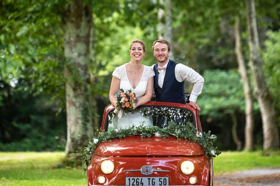 Dans la Fiat 500 de la famille