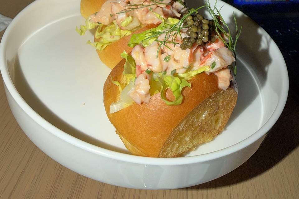 Assiete de caviar et crevette