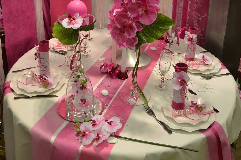 Déco table orchidées mariage