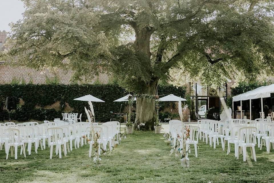 Cérémonie sur place