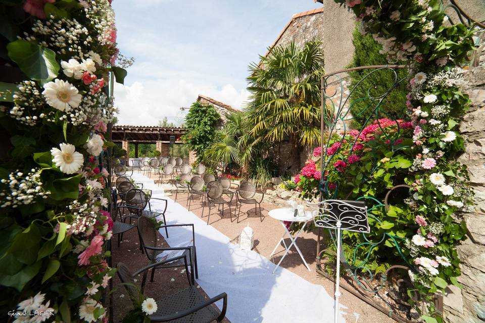 Buffet de desserts en terrasse