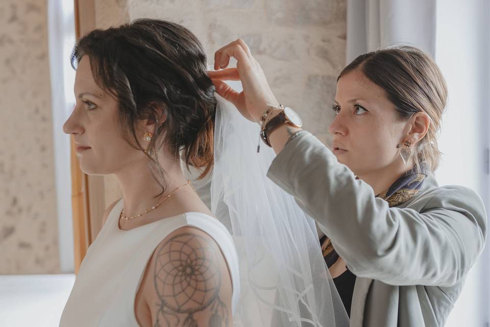 Préparation coiffure