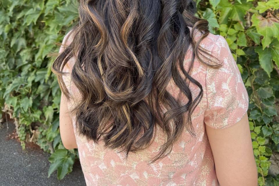 Coiffure demi tête