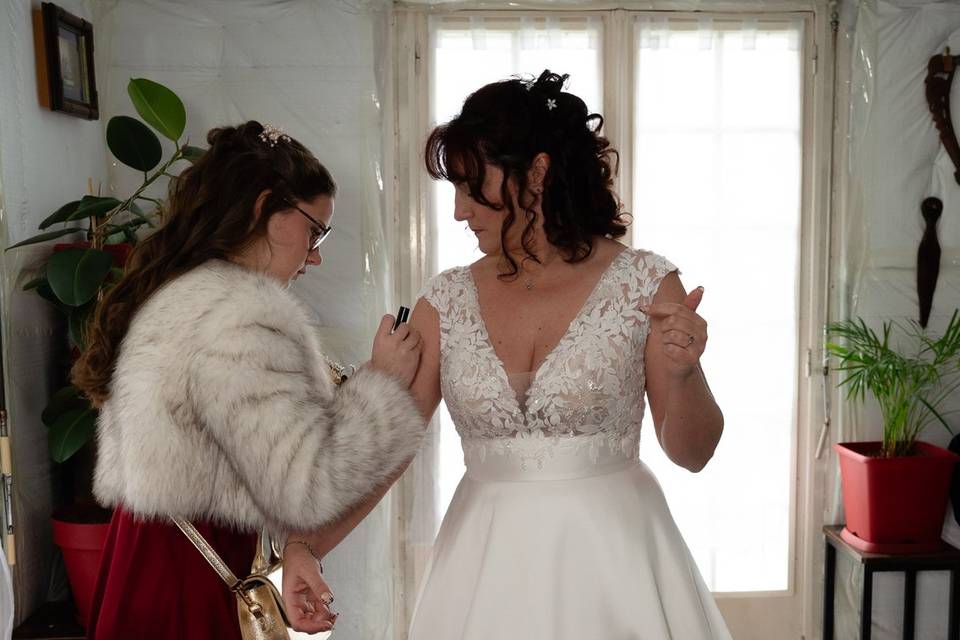 Préparatifs de la mariée