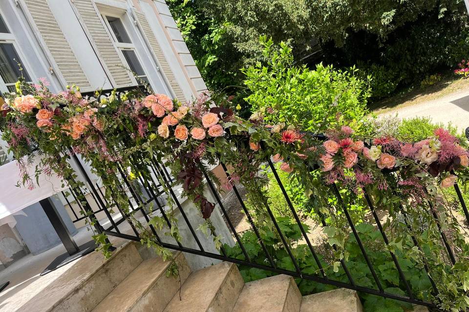 Escalier d'entrée de salle