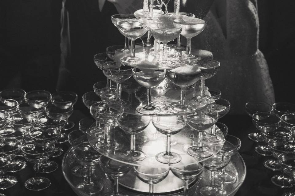 Champagne tower