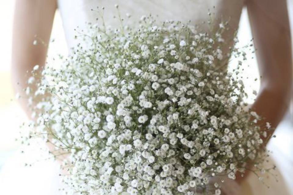 Bouquet de mariage gypsophil