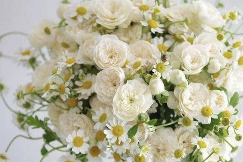 Bouquet de mariée rose blanche