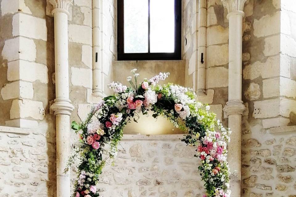 Arche florale romantique