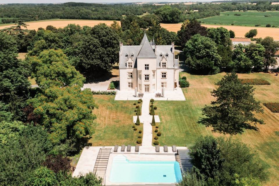 Vue aérienne du Domaine