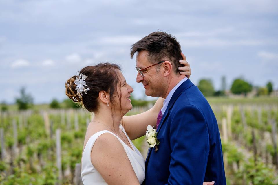 Portrait mariage vignes