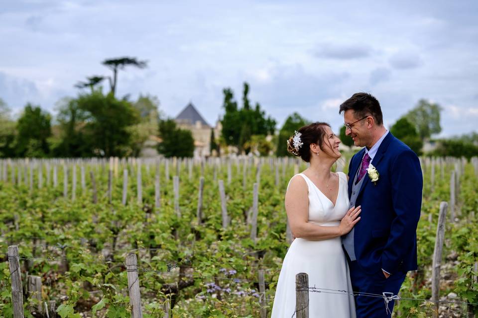 Portrait mariage vignes