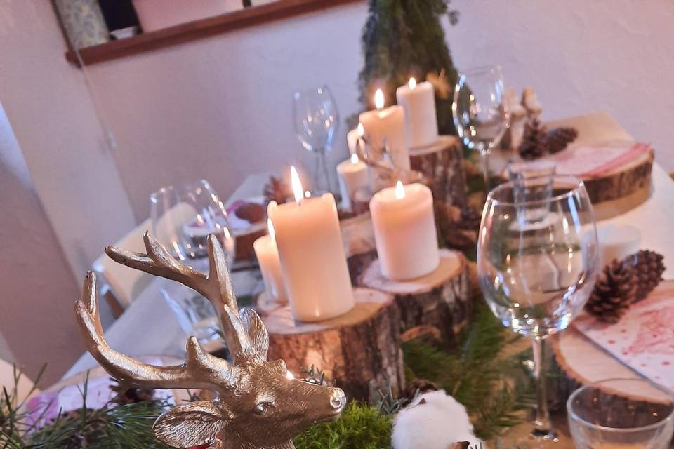 Table Noël l'appel de la forêt