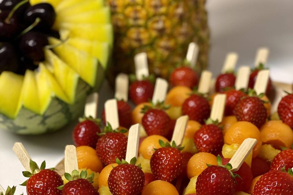 Brochettes de fruits