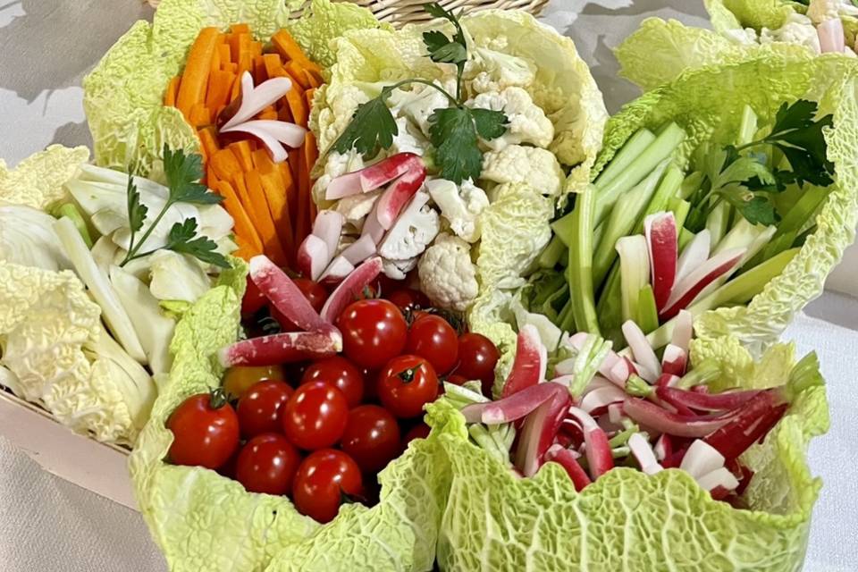 Box crudités bagna cauda