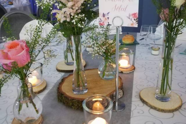 Centre de table rondin