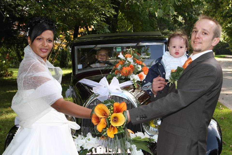 Portrait mariage avec toute la famille