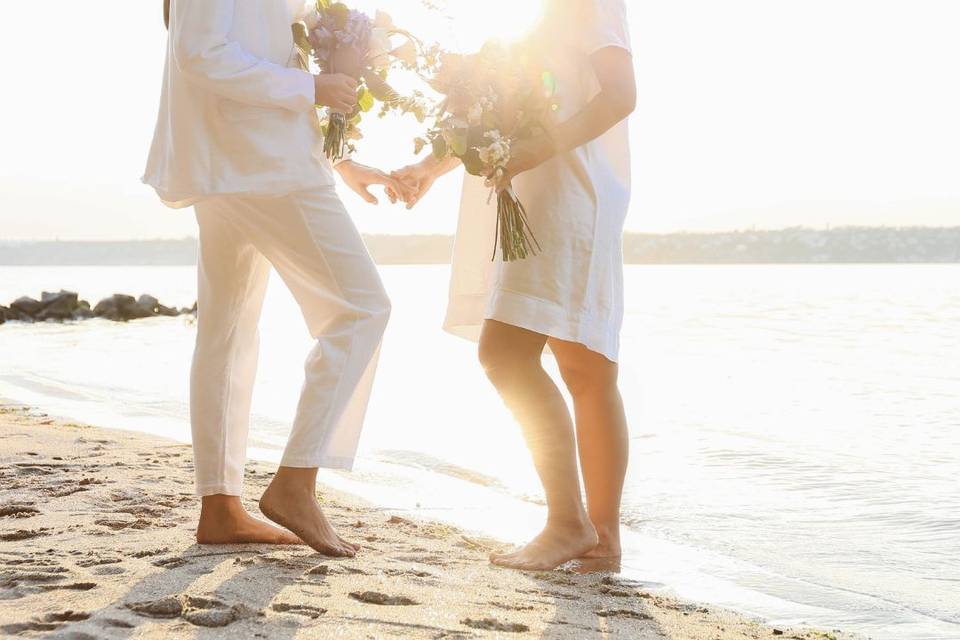 Les pieds dans le sable