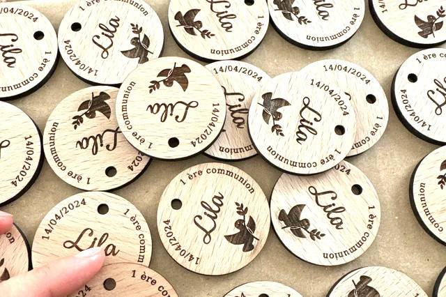 Médaille personnalisée en bois