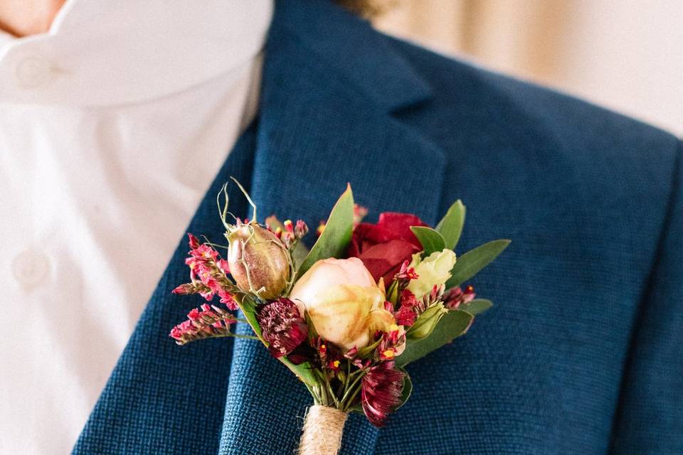 Boutonnière colorée