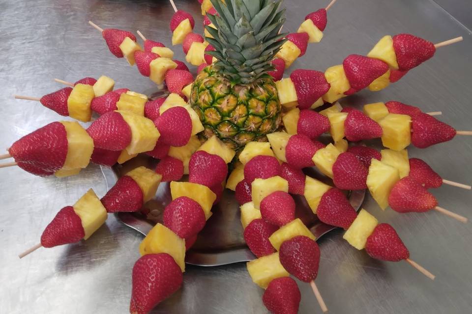 Les brochettes de fruits