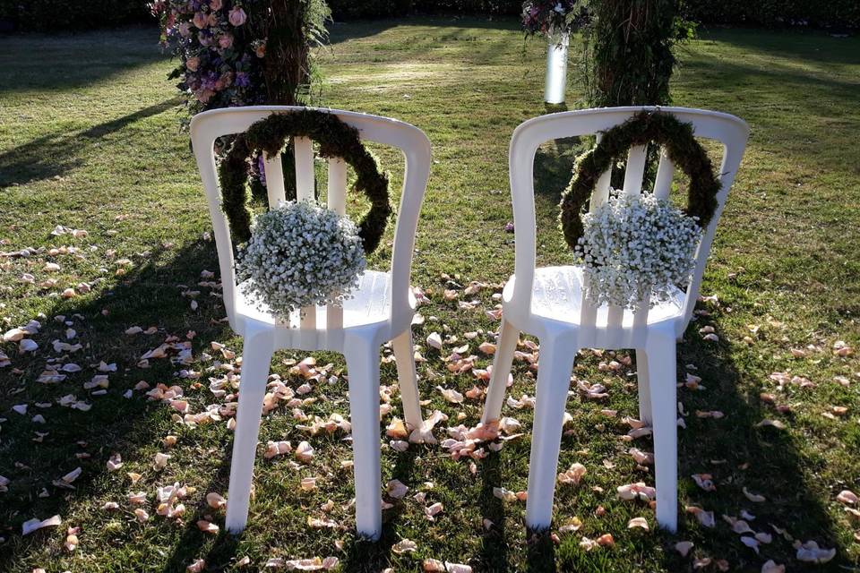 Décor chaises mariés