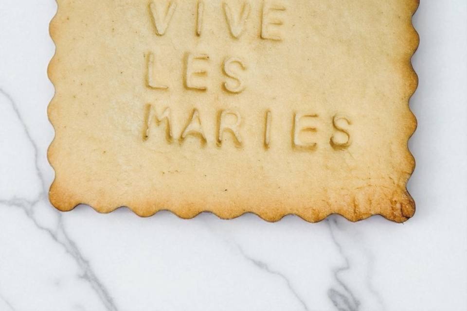 Message « Vive les mariés »