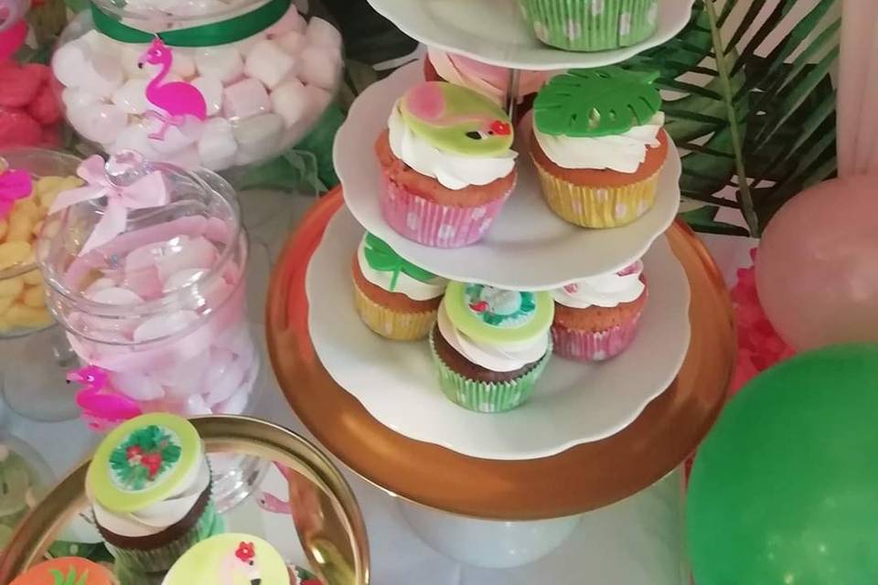Cupcakes thème tropical