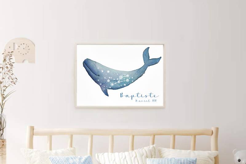 Baleine avec constellation