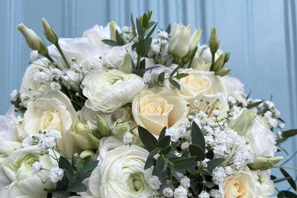 Bouquet de mariée rond.