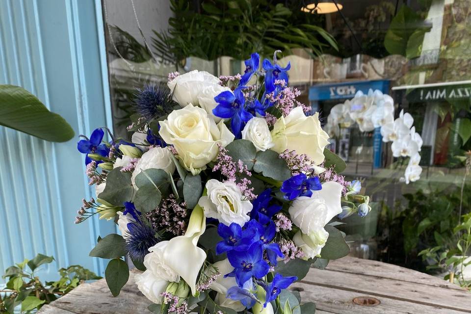 Bouquet de mariée retombant