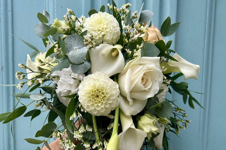 Bouquet de mariée retombant