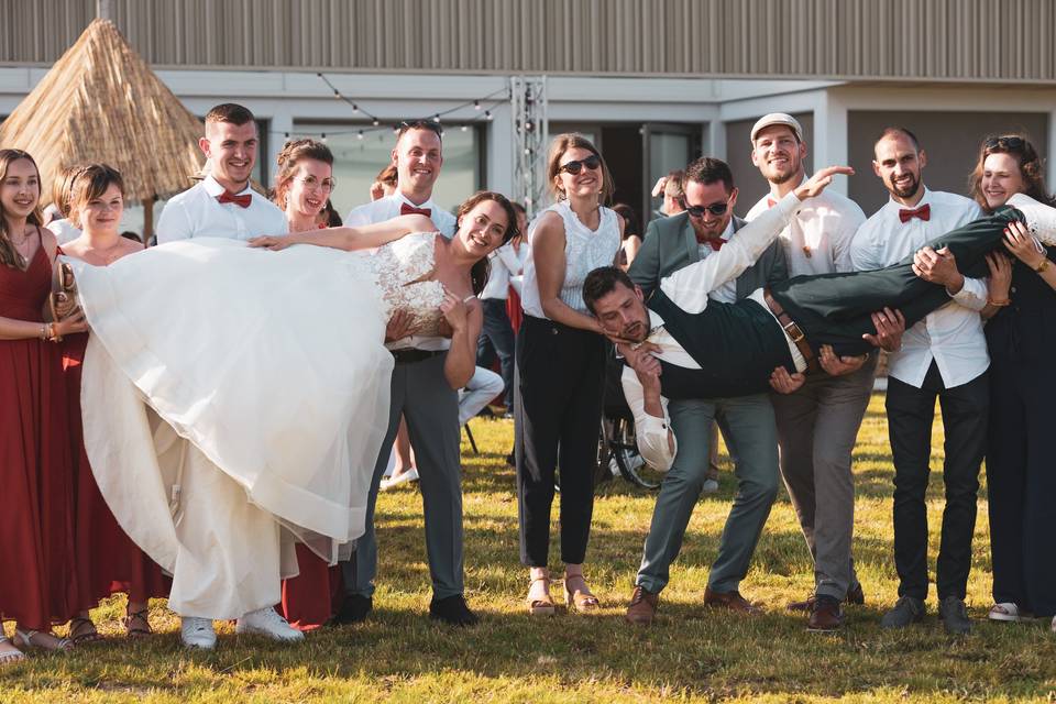 Photo Mariés + invités