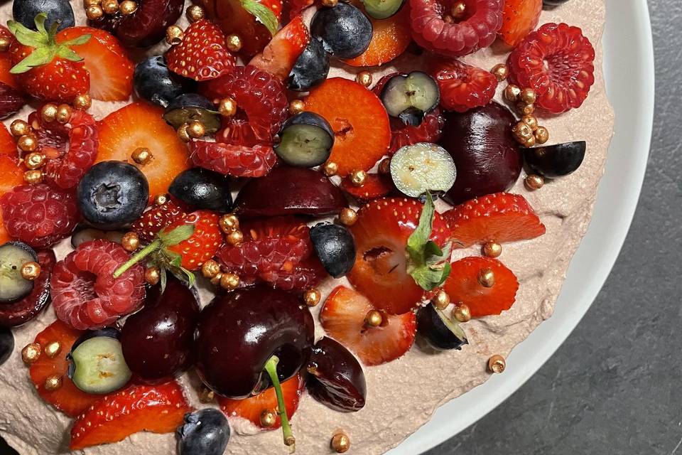 Entremet chocolat fruits rouge