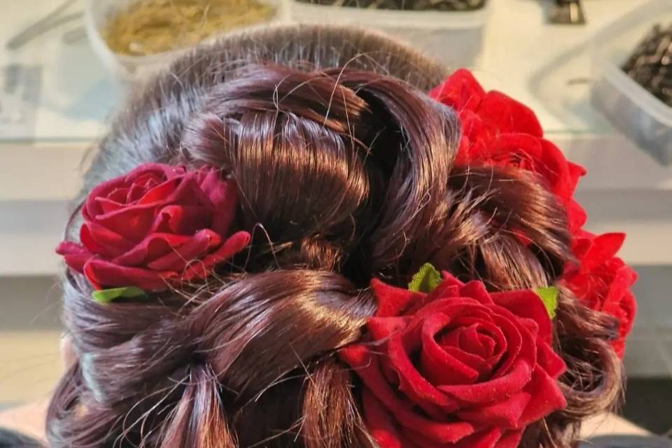 Coiffure fleurs