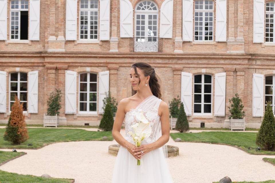 La mariée en extérieur
