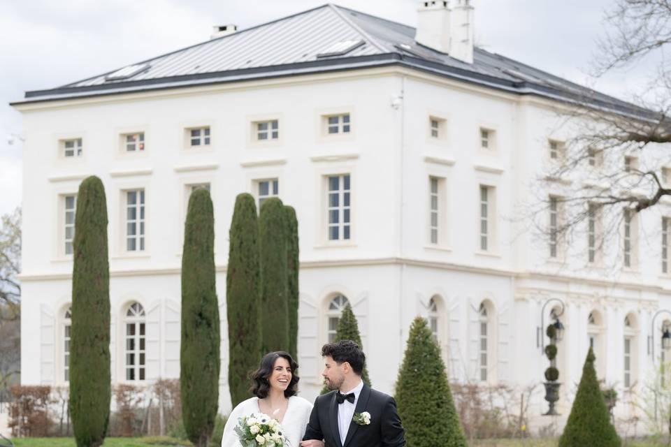 Photo de mariage hivernal