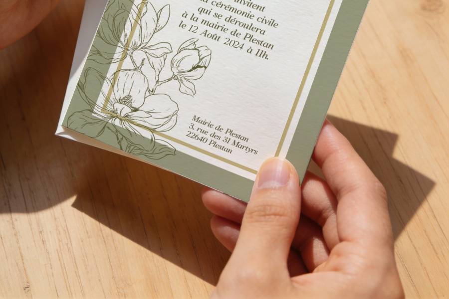 Invitation chic florale