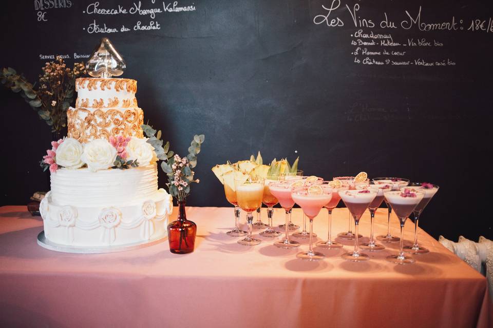 Gâteau/cocktails